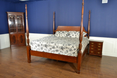 Lh 4578 Rice Carved Poster Bed, King Size Rice Carved Poster Bed Frames