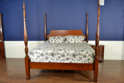 Lh 4578 Rice Carved Poster Bed, King Size Rice Poster Bed