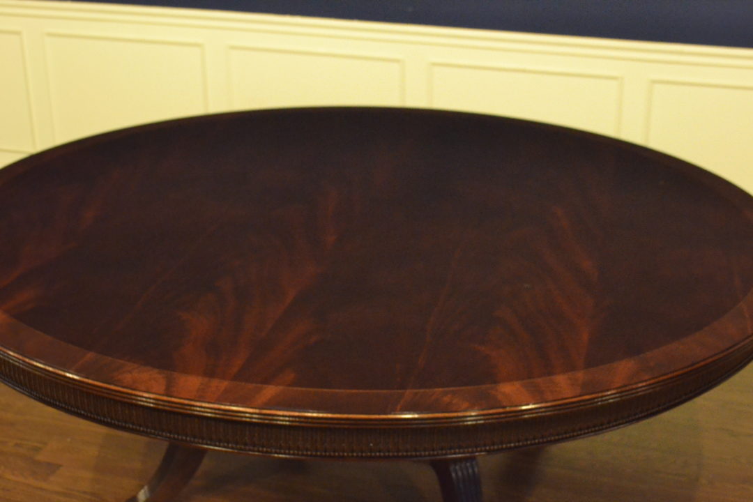 LH90 (Large Round Mahogany Dining Table) Leighton Hall Furniture
